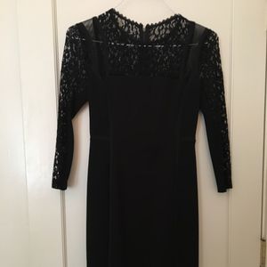 Rebecca Taylor Lace Ponte Sheath Dress